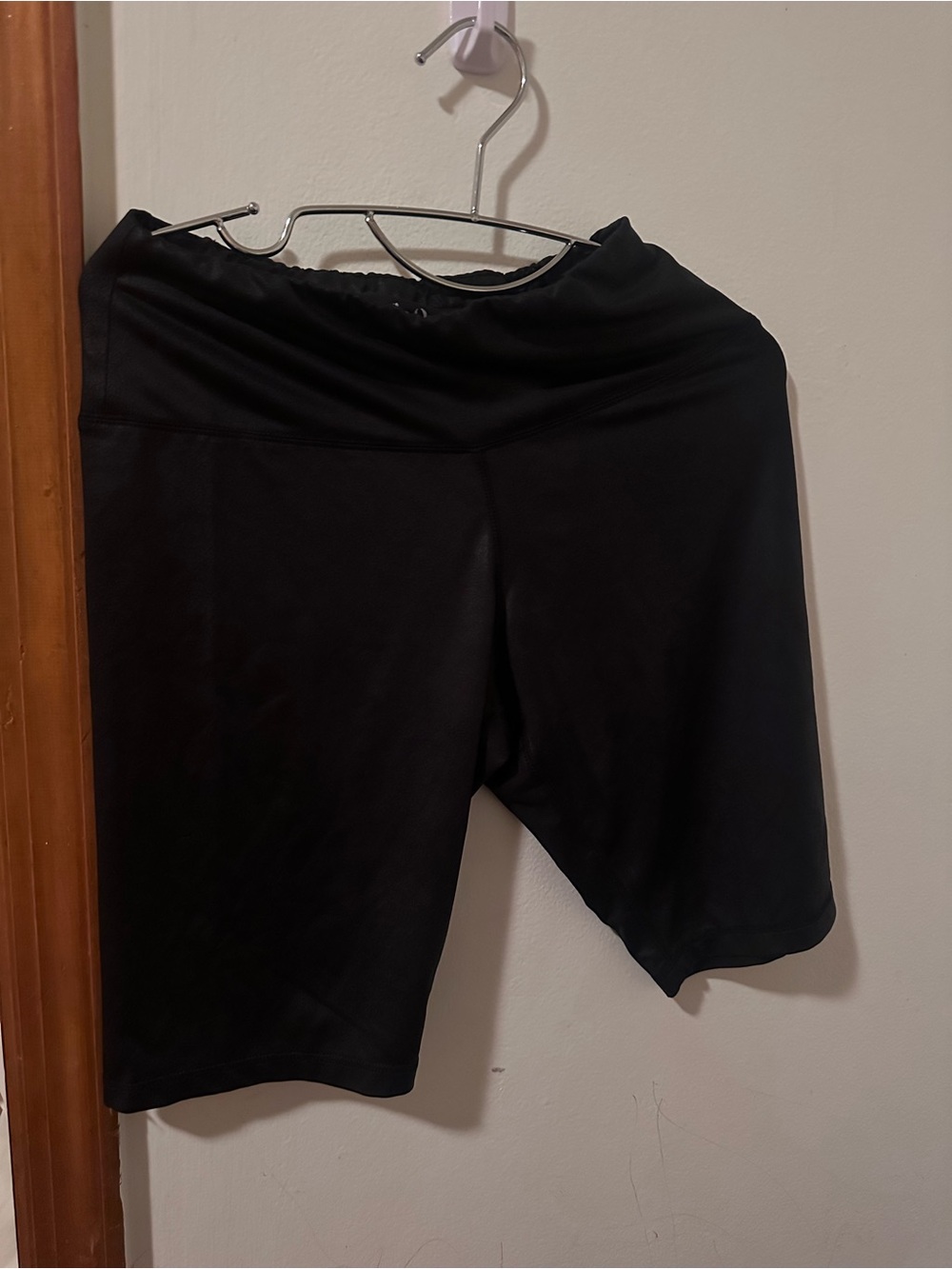 New York & Company Black High-Rise Bike Shorts
